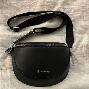 lululemon athletica alternative leather Black Crossbody Bag